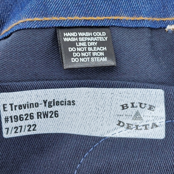 Blue Delta Men's E Trivino Yglecias Custom-Made Natural Indigo Denim Jean - Picture 4 of 6